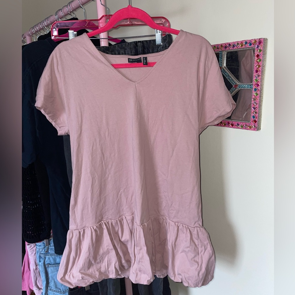 ASOS Design Cotton Mauve Mini Dress